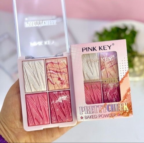 هایلایتر و رژگونه 4 عدد پینک کی PINK KEY