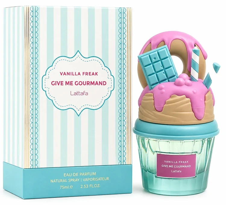 عطر بستنی لطافه مدل Give me Gourmand Vanilla Freak حجم 75 میلیلیتر اورجینال
