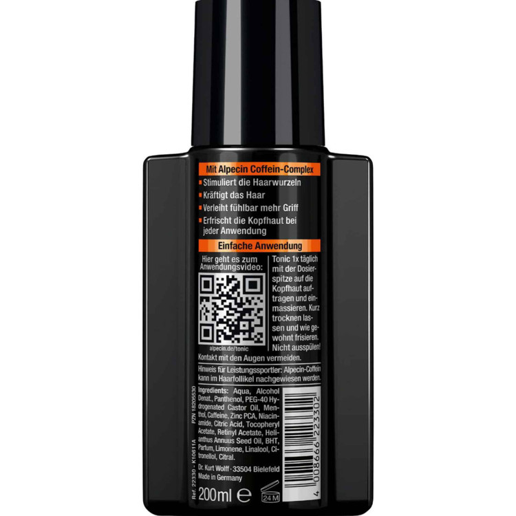 شامپو ضد ریزش Black Edition C1 آلپسین۲۵۰ میل