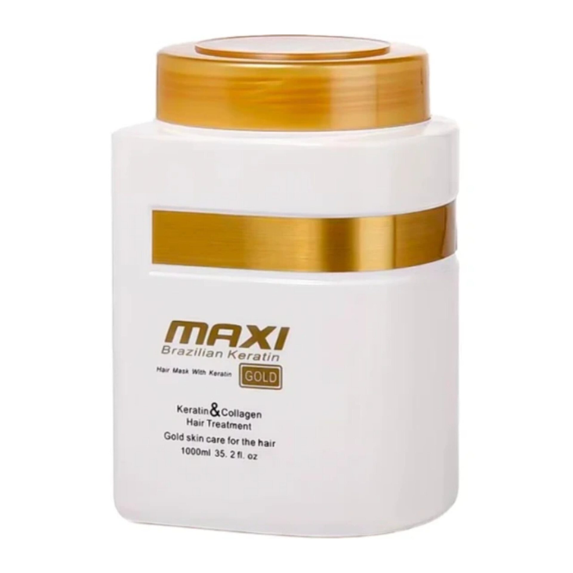 ماسک مو مکسی سری Brazilian keratin مدل GOLD | حجم 1000 میل