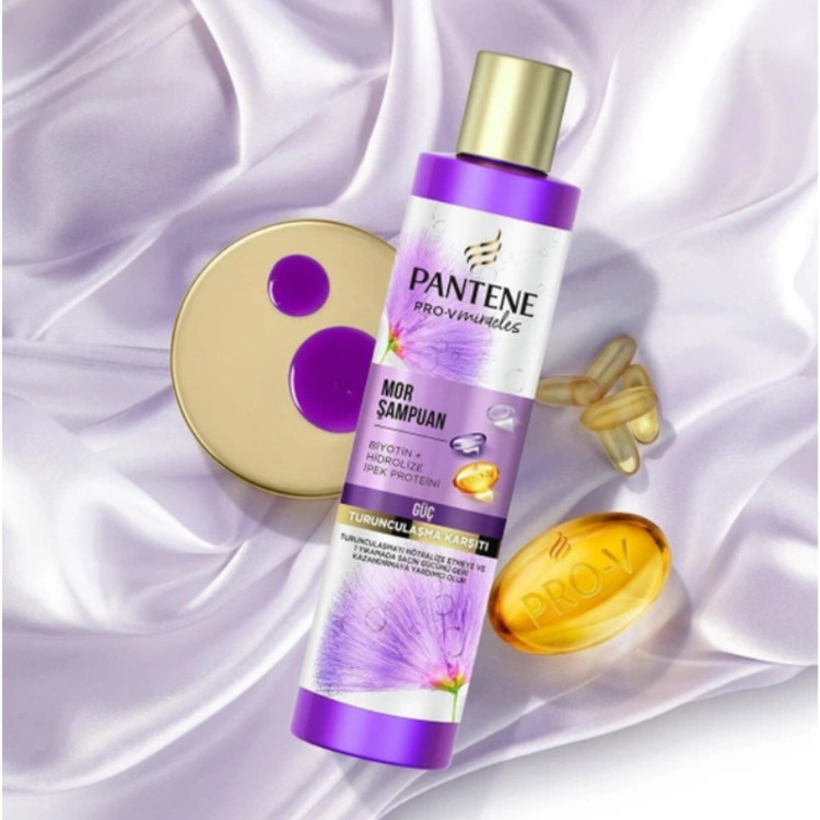 شامپو بنفش ضد زردی مو پنتن اورجینالPantene Pro-V Miracles