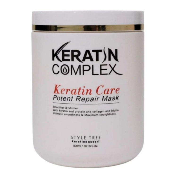 پک شامپو و ماسک موی کراتین کوئین مدل کراتین کمپلکس Keratin Care ترمیمکننده قوی حجم 800 میلkeratin-queen-keratin-complex-keratin-care-hair-mask-800ml