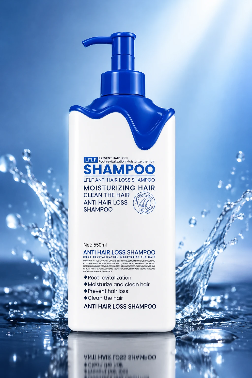 شامپو ضد ریزش مو LFLF مدل Anti Hair Loss Shampoo حجم ۵۵۰ میلی‌لیتر